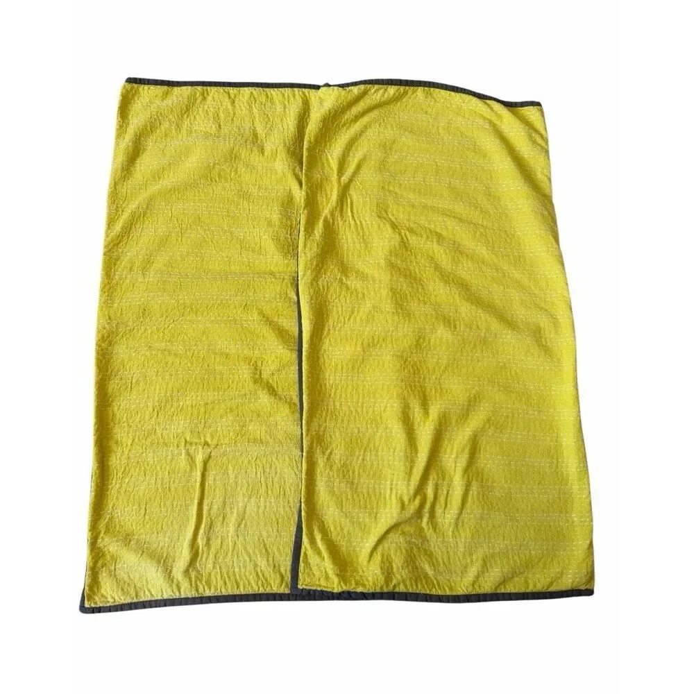 West Elm 2 Cotton King Shams‎ Yellow 20x36
